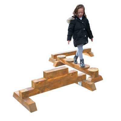 Trio de barres équilibre en bois (3 pièces)