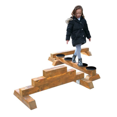 Trio de barres équilibre en bois (3 pièces)
