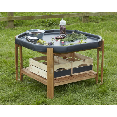 Support bois  avec étagère pour bac d’exploration 95 cm