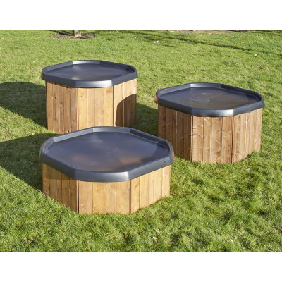 Trio super rangement en bois pour bac d’exploration (3 pièces)