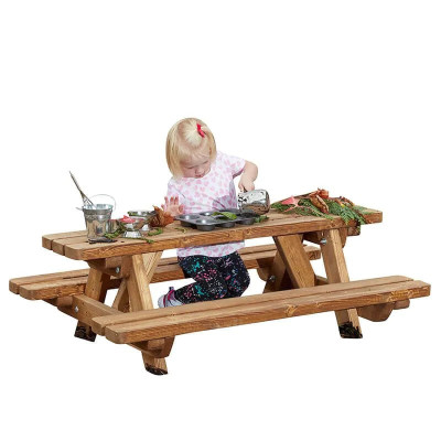 Banc de pique-nique bas en bois