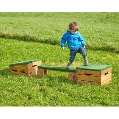 Îlots en bois pour parcours (3 pièces)
