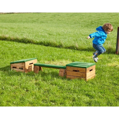Îlots en bois pour parcours (3 pièces)