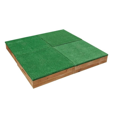 Lot de 4 plateformes avec herbe synthétique