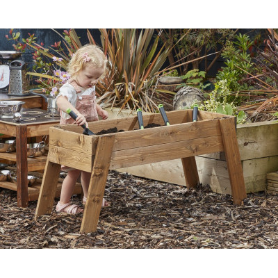 Bac à sable / jardinière chic en bois