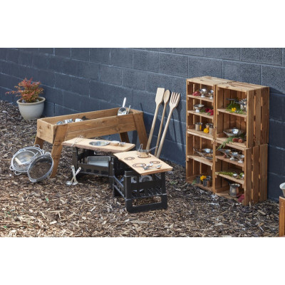 Bac à sable / jardinière chic en bois